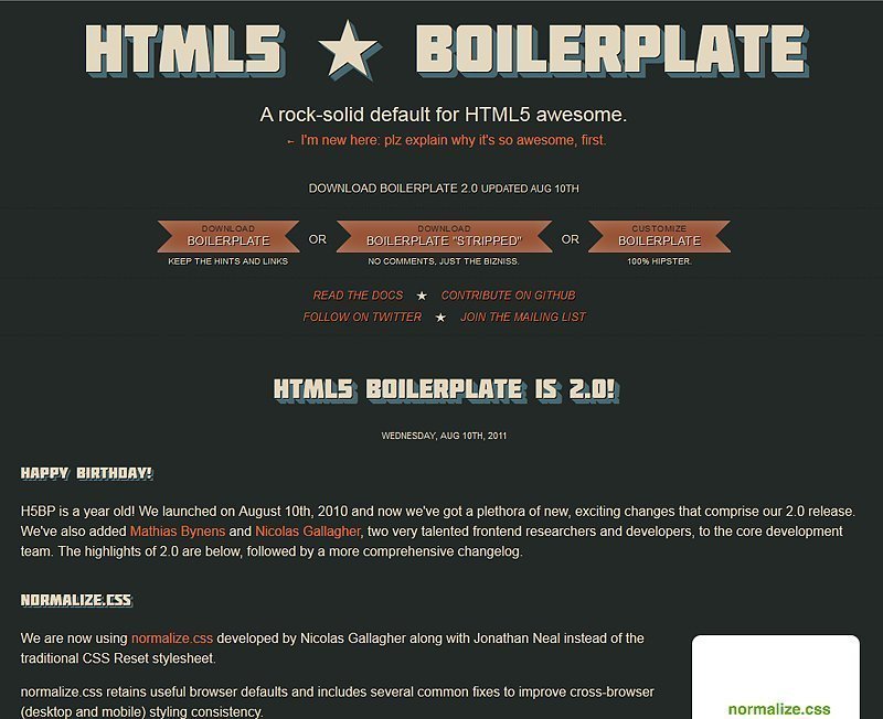[HTML5] HTML5 Boilerplate