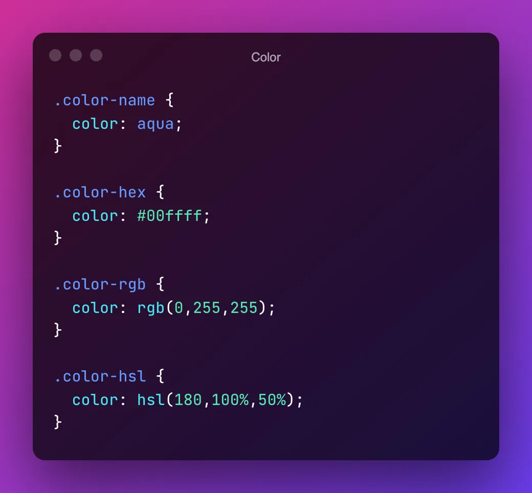 วิธีการใช้สีใน CSS